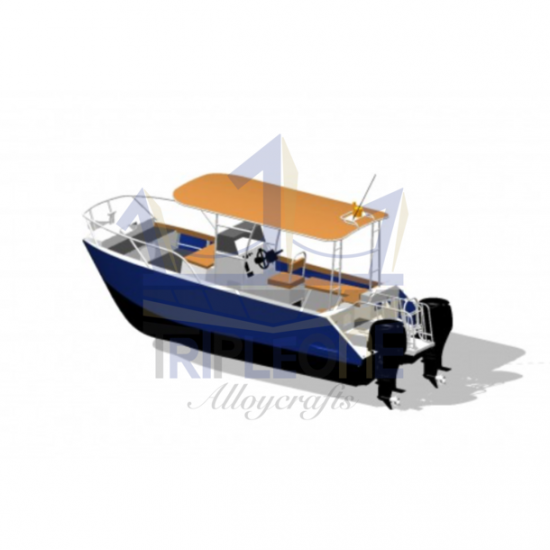 เรือทุ่นอลูมิเนียมตกปลาแคททามาราน รุ่น Double Spear - อู่ต่อเรือ ตองหนึ่ง ภูเก็ต - เรือทุ่นอลูมิเนียมตกปลาแคททามาราน รุ่น Double Spear  เรือตกปลา  เรือแคททามาราน  เรืออลูมิเนียม 