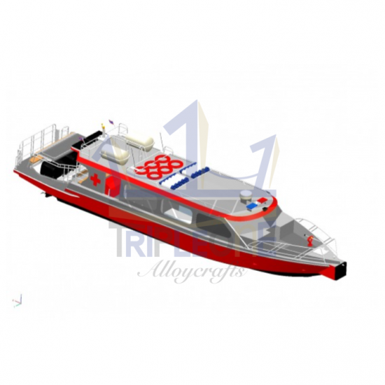 เรือพยาบาล (Ambulance Boat) - อู่ต่อเรือ ตองหนึ่ง ภูเก็ต - เรือพยาบาล (Ambulance Boat)  เรือทุ่น  เรืออลูมิเนียม  เรือพยาบาล 